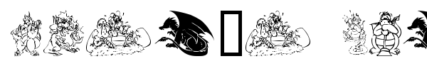 Lisa's Dragons font preview